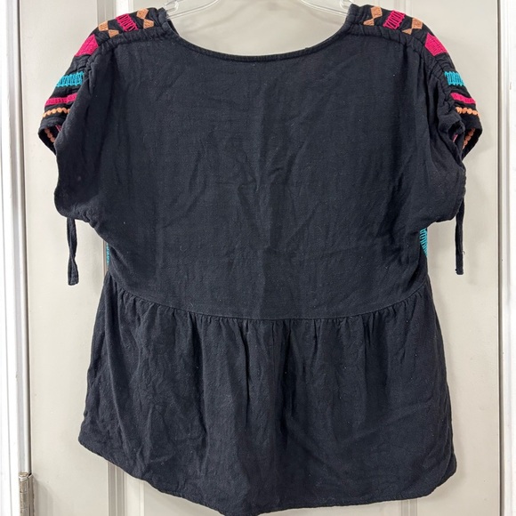 Savanna Jane Geometric Blouse - Black, Pink, Teal - Picture 4 of 7